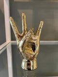 V. O. L. Hand Sign Sculpture in Brass