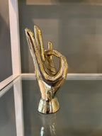 V. O. L. Hand Sign Sculpture in Brass