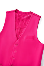 Barocco Essence Signature Men's Vest - Fuchsia