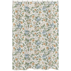 Vintage Floral Blue Yellow Bath Fabric Shower Curtain Green Gold Orange Taupe Beige White Shabby Chic Boho Bohemian Farmhouse