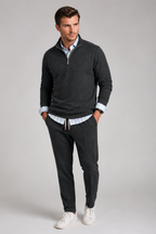 Voey Quarter Zip Sweatshirt - Charcoal Gray