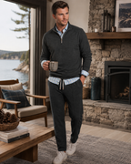 Voey Quarter Zip Sweatshirt - Charcoal Gray