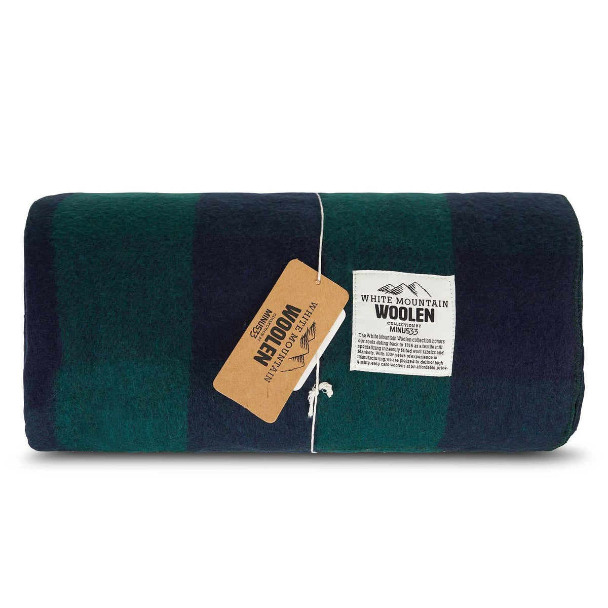 Wool Twin Sized Blanket - White Mountain Woolen