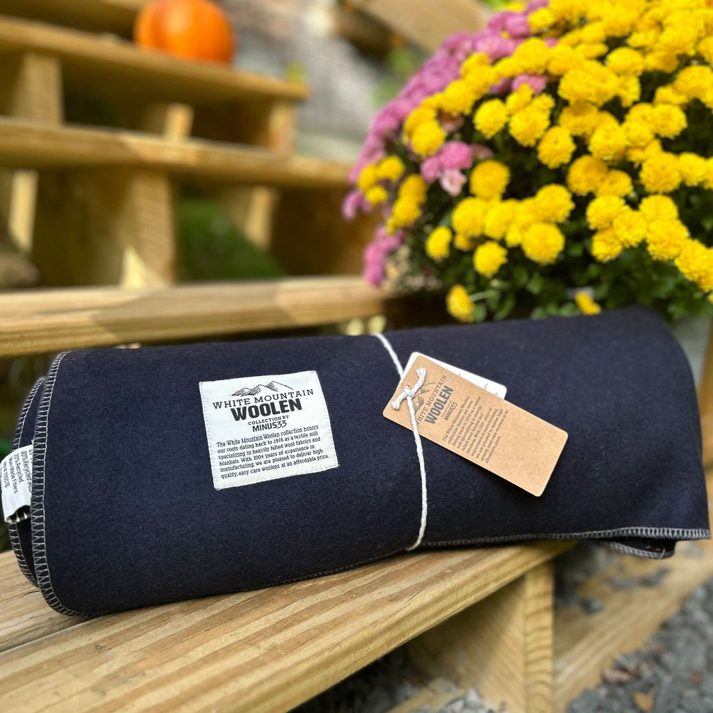 Wool Twin Sized Blanket - White Mountain Woolen