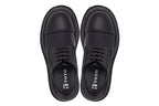 TOTO - W0983 - 3.3 Inches Taller (Black Patent Leather) - Low Top Chunky Sole Cap-Toe Casual Derbies
