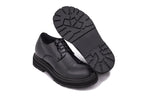 TOTO - W0983 - 3.3 Inches Taller (Black Patent Leather) - Low Top Chunky Sole Cap-Toe Casual Derbies