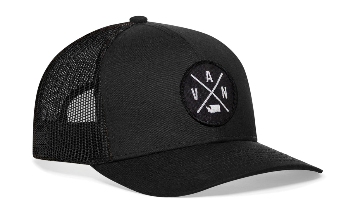 Vancouver Trucker Hat | Black VAN Snapback