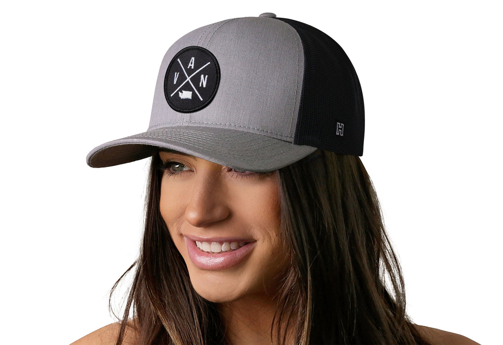 Vancouver Trucker Hat | Gray Black VAN Snapback