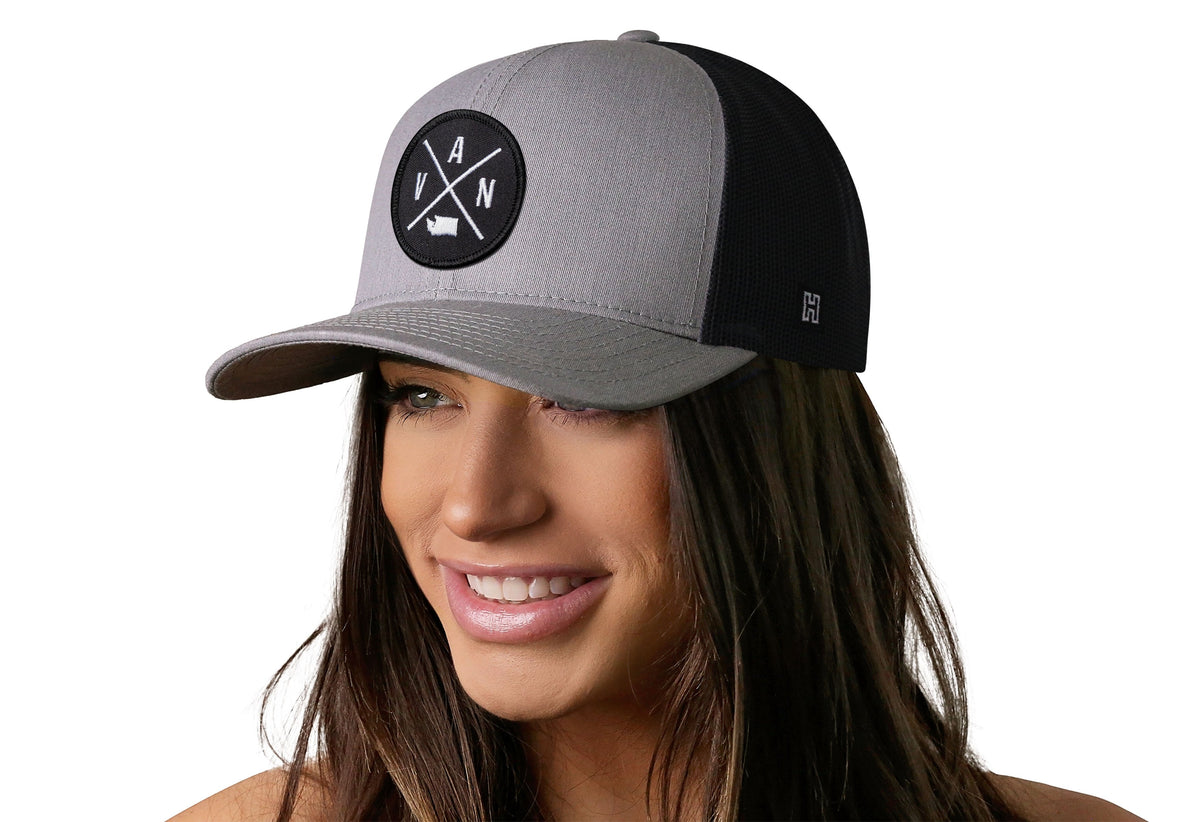 Vancouver Trucker Hat | Gray Black VAN Snapback