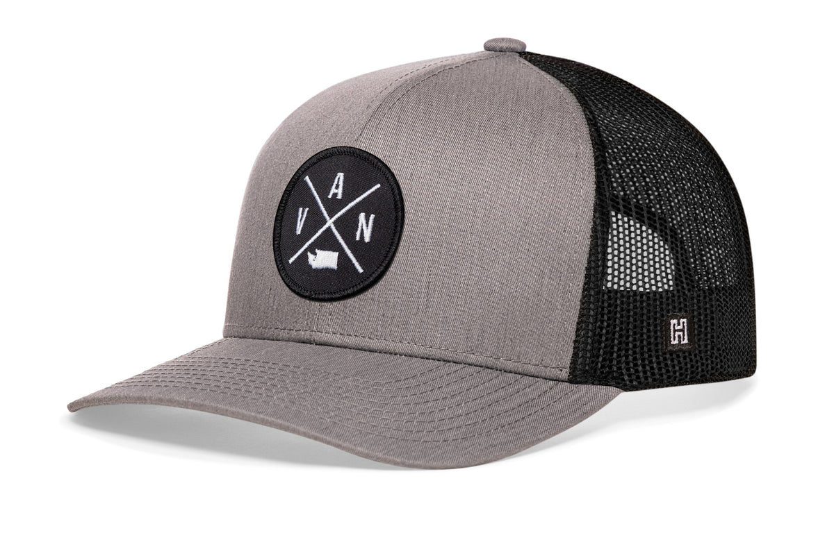 Vancouver Trucker Hat | Gray Black VAN Snapback