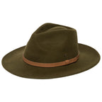Men's Wool Felt Pinch Crown Fedora with Leather Band by FRYE