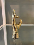 W. C. or Wildcat Hand Sign Sculpture in Brass