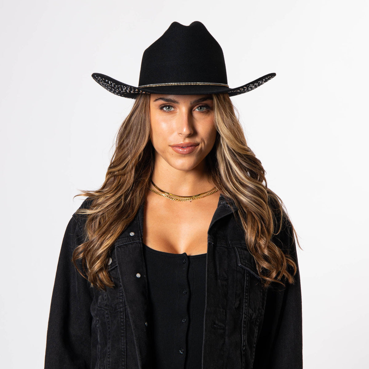 Wilson - Wool Felt Cowboy with Rhinestone Studded Underbrim