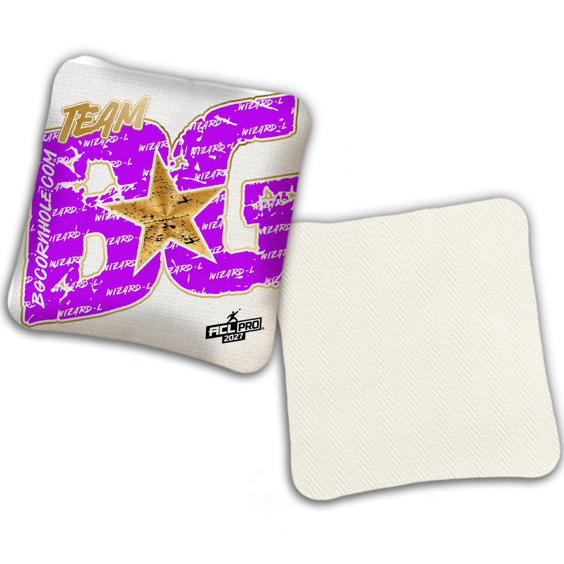 2027 ACL - BG Wizard L "Big BG Colormatch" - Pro Stamped Cornhole Bags - SET OF 4 BAGS