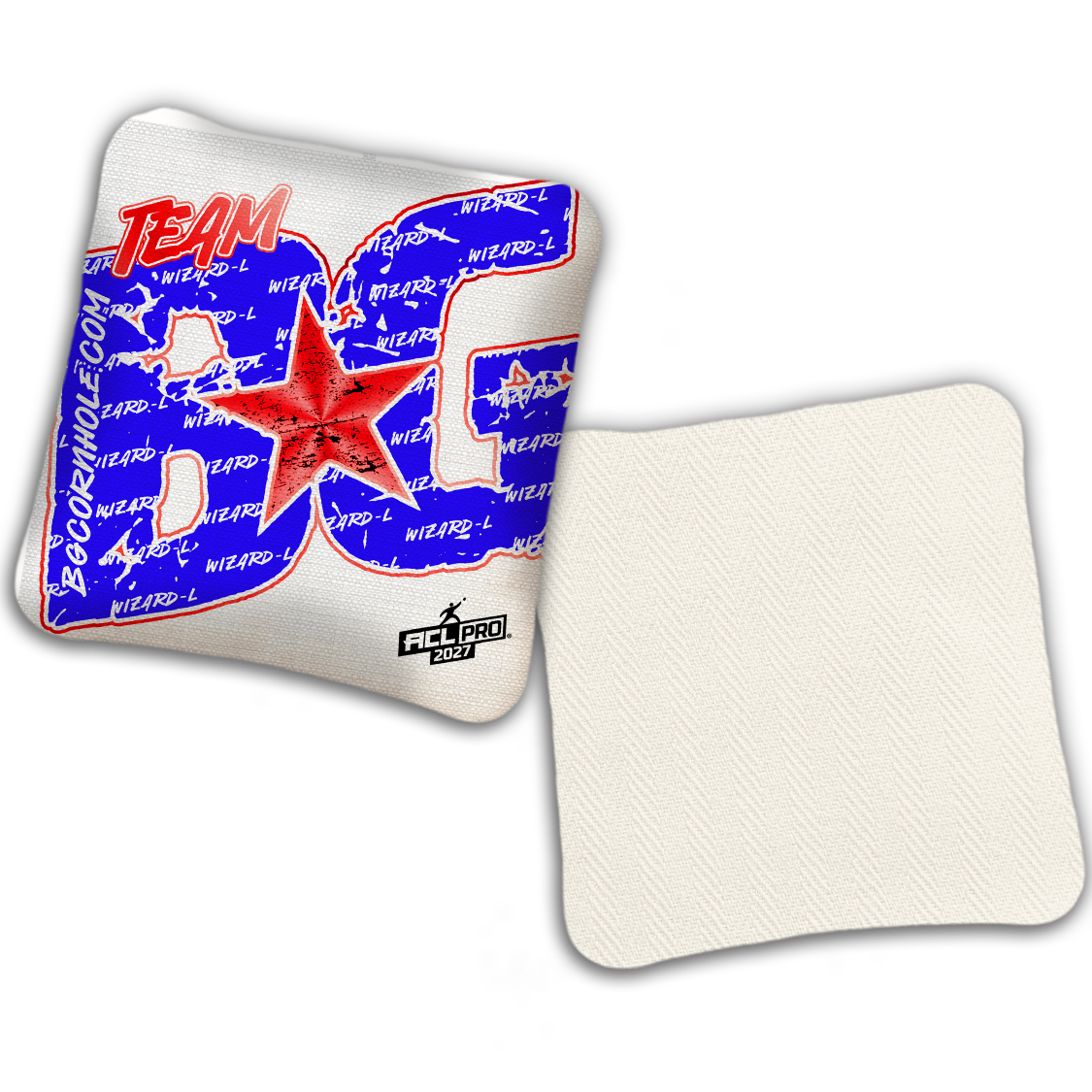 2027 ACL - BG Wizard L "Big BG Colormatch" - Pro Stamped Cornhole Bags - SET OF 4 BAGS
