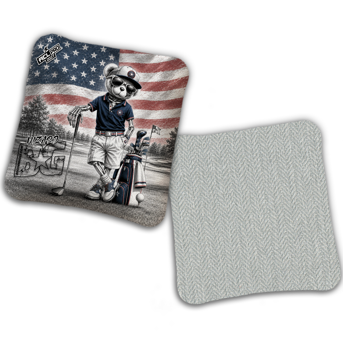 2027 ACL - BG Multiple Bag Models "FAIRWAY FREEDOM" - Pro Stamped Cornhole Bags - SET OF 4 BAGS