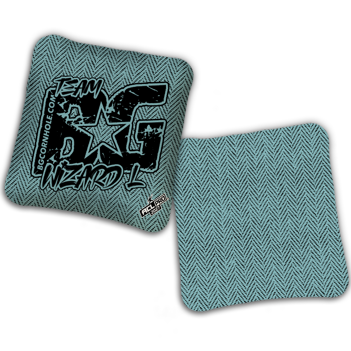 2027 ACL - BG WIZARD-L “ESPN THROWBACK COLORMATCH" - Pro Stamped Cornhole Bags - SET OF 4 BAGS