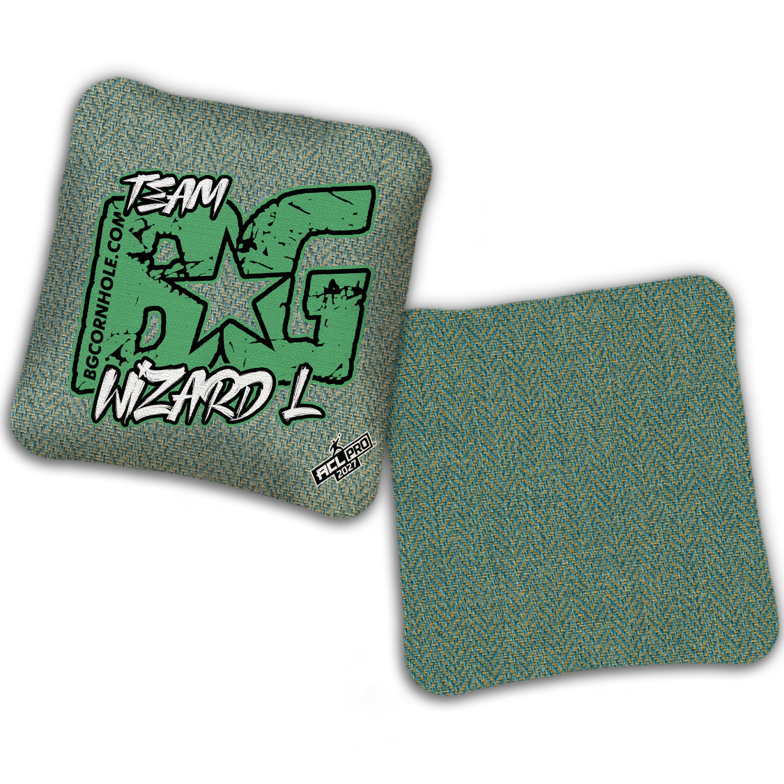 2027 ACL - BG WIZARD-L “ESPN THROWBACK COLORMATCH" - Pro Stamped Cornhole Bags - SET OF 4 BAGS