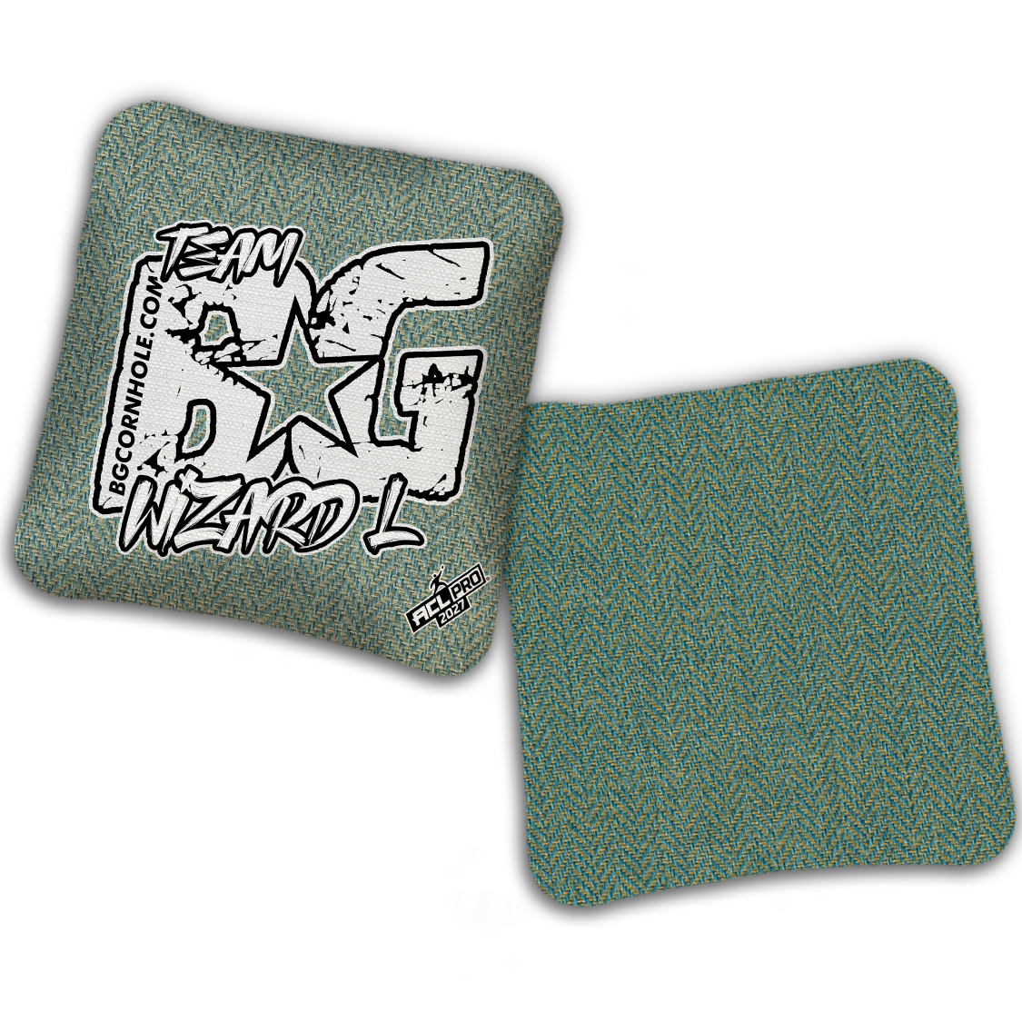 2027 ACL - BG WIZARD-L “ESPN THROWBACK COLORMATCH" - Pro Stamped Cornhole Bags - SET OF 4 BAGS