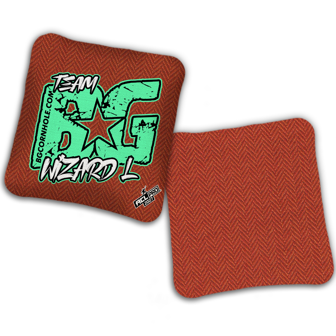 2027 ACL - BG WIZARD-L “ESPN THROWBACK COLORMATCH" - Pro Stamped Cornhole Bags - SET OF 4 BAGS