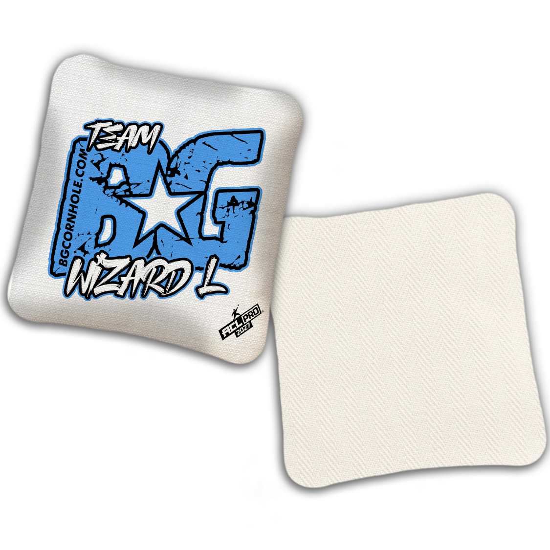 2027 ACL - BG WIZARD-L “ESPN THROWBACK COLORMATCH" - Pro Stamped Cornhole Bags - SET OF 4 BAGS