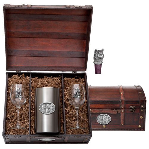Wolves Wine Chest Set