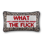 WTF Needlepoint Pillow