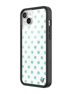 Polka Dot | White and Turquoise iPhone Case