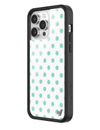 Polka Dot | White and Turquoise iPhone Case