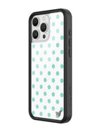 Polka Dot | White and Turquoise iPhone Case