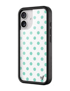 Polka Dot | White and Turquoise iPhone Case