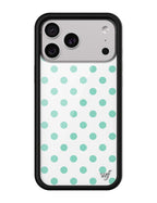 Polka Dot | White and Turquoise iPhone Case
