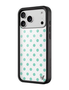 Polka Dot | White and Turquoise iPhone Case