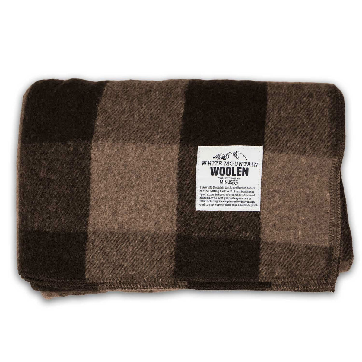 Wool Twin Sized Blanket - White Mountain Woolen