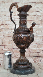 Bronze Dragon Urn Sculpture with Gate Keeper Signed and Number by Falconet Statue
