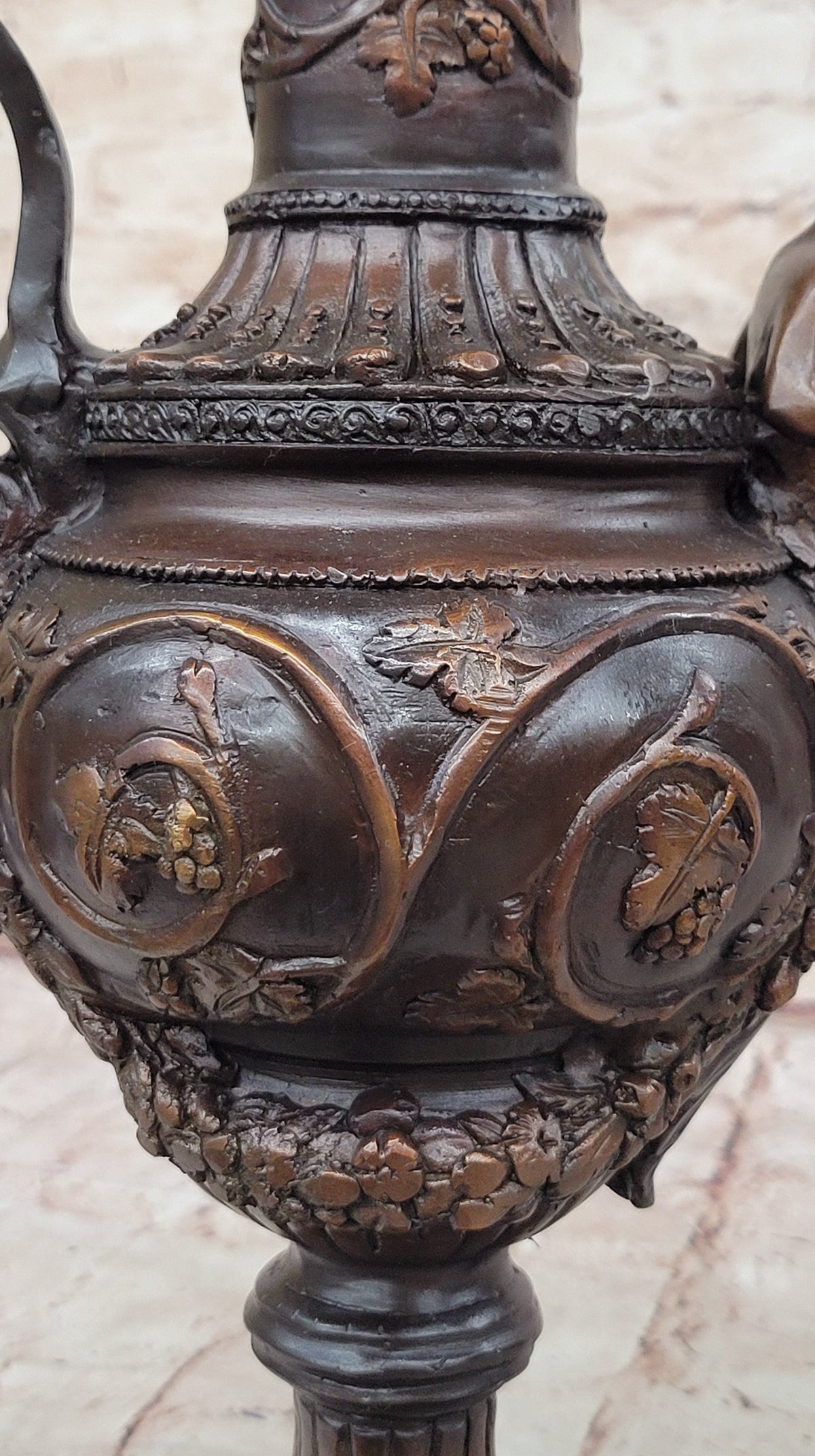 Bronze Dragon Urn Sculpture with Gate Keeper Signed and Number by Falconet Statue