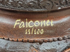 Bronze Dragon Urn Sculpture with Gate Keeper Signed and Number by Falconet Statue