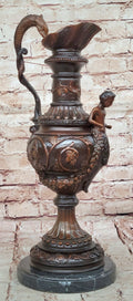 Bronze Dragon Urn Sculpture with Gate Keeper Signed and Number by Falconet Statue