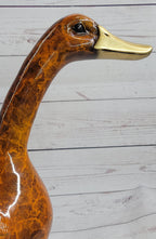 Austrian Vienna Bronze Garden Duck Highly Detailed Colors Statue 15" x 17"
