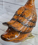 Austrian Vienna Bronze Garden Duck Highly Detailed Colors Statue 15" x 17"