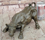 Bronze Sculpture Statue Abstract Bull Horns Figurine Stock Broker Sale Gift Decor