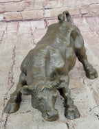 Bronze Sculpture Statue Abstract Bull Horns Figurine Stock Broker Sale Gift Decor