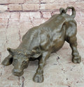 Bronze Sculpture Statue Abstract Bull Horns Figurine Stock Broker Sale Gift Decor