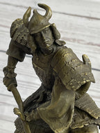Japanese Samurai Warrior Bronze Statue Sculpture Figure Signed Original 9" x 5"
