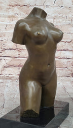 Maillol Nude Female Torso Bronze Sculpture Statue Figure Modern Art Marble Base 13" x 8"