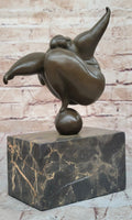 Curvy Woman Abstract Modern Art Bronze Statue Sculpture Girl Balancing 10" x 7"