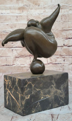Curvy Woman Abstract Modern Art Bronze Statue Sculpture Girl Balancing 10" x 7"