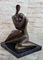 Abstract Modern Art Couple Embracing Romantic Lovers Anniversary Bronze Metal Sculpture