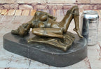 Erotic Bondage Bronze Sculpture Statue Figure Girl Tied Up on her Back Mavchi Original