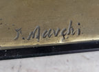 Original Bronze Erotic Art Sculpture Statue by Mavchi Two Lesbian Lovers Strap-On Sex